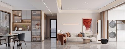 现代客餐厅3D模型下载